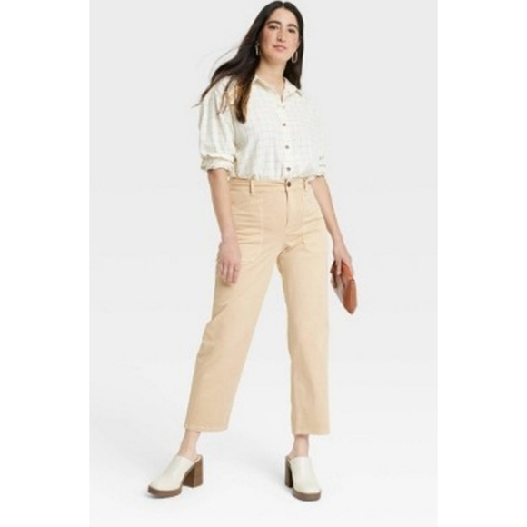 NEW Universal Thread High-Rise Barrel Leg Pants - Picture 1 of 12